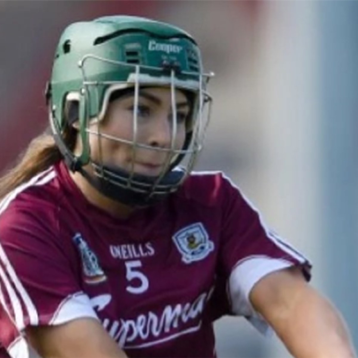 A St Thomas' camogie player in action