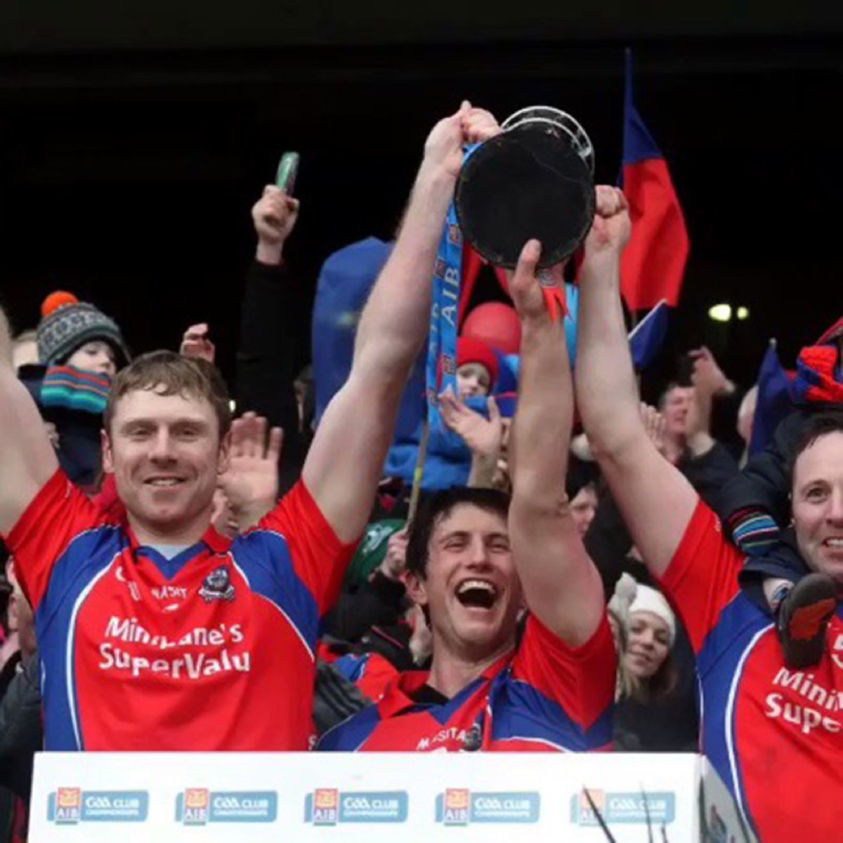 St Thomas' hurlers celebrating